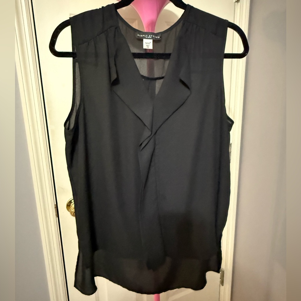 Simply Styled Black Ruffle Blouse
